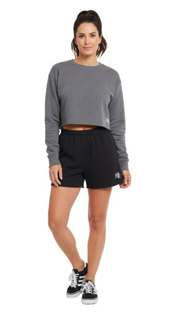 CROPPED CREW FLEECE