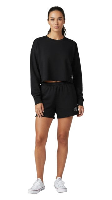 CROPPED CREW FLEECE